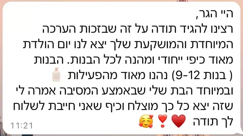 ביקורת לקוחה על ערכת יצירה של אבקת פיות